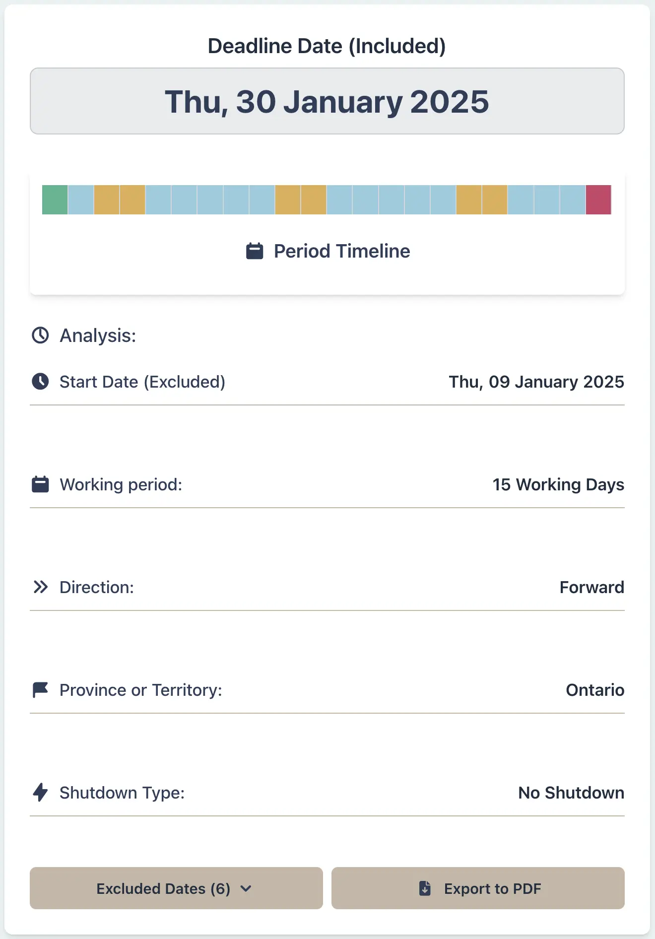 Ontario closing deadline calculation
